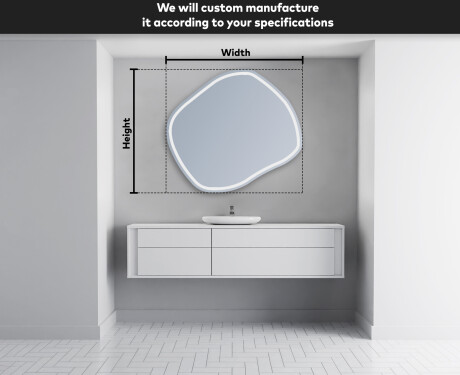 Irregular Mirror LED Lighted decorative design R223 #4