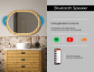 Oval mirror in an oak frame with LED lighting #7