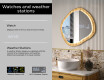 Decorative mirror in an oak frame with LED lighting #6