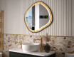 Decorative mirror in an oak frame with LED lighting #9