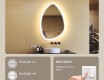 Irregular‑shaped mirror with lighting, 64×94 cm, dual color, touch switch, heating mat #4