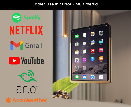 Smart LED Bathroom Mirror with Displine Apple L01 Frame #3