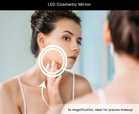Smart LED Bathroom Mirror with Displine Apple L01 Frame #6
