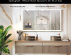 Smart LED Bathroom Mirror with Displine Apple L01 Frame #7