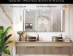 Smart Rectangular LED Bathroom Mirror with iPad Displine L02 Apple Frame #7