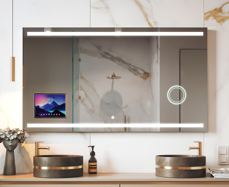 Smart LED Bathroom Mirror with Displine Frame - Apple L09