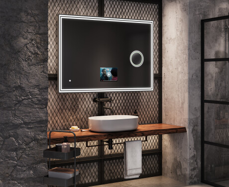 LED Lighted Mirror with SMART Apple Screen L57 #8