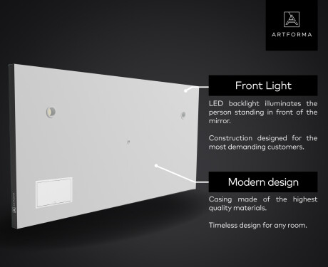 Bathroom LED Lighted Mirror SMART L77 Apple #5