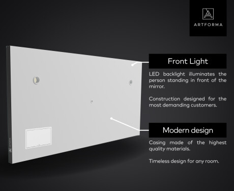 SMART Illuminated Bathroom Mirror L126 Apple #5