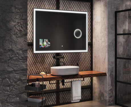 Bathroom LED Lighted Mirror SMART L129 Apple #6