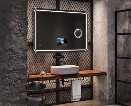 Bathroom LED Lighted Mirror SMART L129 Apple #9