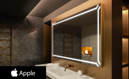 Bathroom LED Lighted Mirror SMART L129 Apple