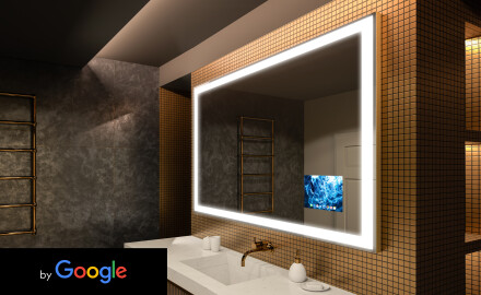 Designer Backlit LED Bathroom Smart Mirror L01 Google Series