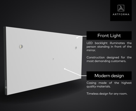 Bathroom LED Lighted Mirror SMART L57 Samsung #5