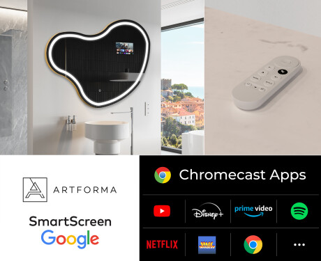 SMART Irregular Bathroom Mirror LED N223 Google #2