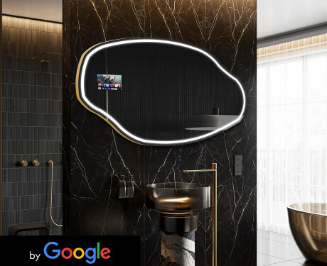 LED Illuminated Irregular Mirorr SMART O223 Google