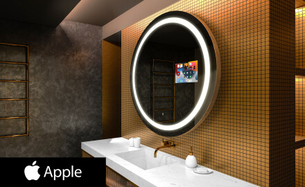SMART Round Bathroom Mirror LED L33 Apple