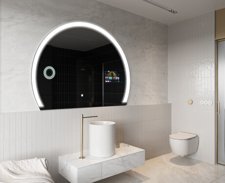 SMART Semi-Circular Bathroom Mirror LED W222 Google #10