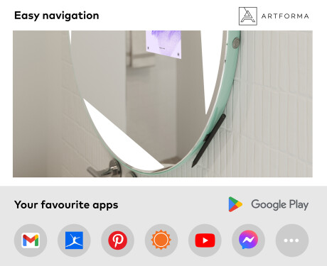 SMART Round Bathroom Mirror LED L116 Samsung #3