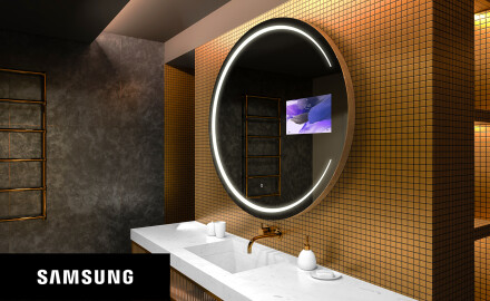 SMART Round Bathroom Mirror LED L156 Samsung