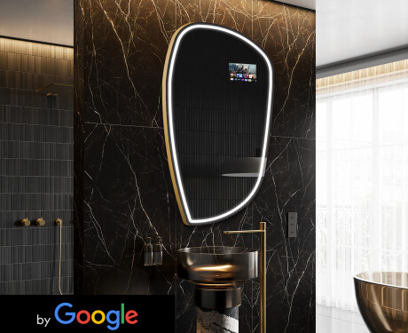 SMART Irregular Bathroom Mirror LED I223 Google