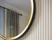 Round mirror in a metal frame with LED lighting #2