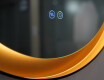 Round mirror in a metal frame with LED lighting #5