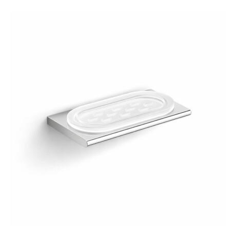 MILANO – Soap dish / chrome, frosted glass #1