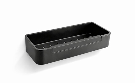 Ciseán 29x12x5.5 le téad tarraingthe / dubh neamhlonrach / ionsáite plaisteach dubh