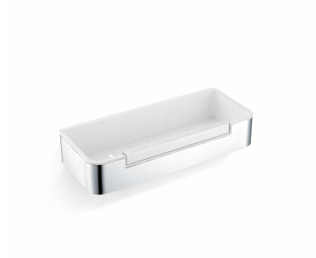 Ciseán 29x12x5.5 le téad tarraingthe / cruach snasta / ionsáite plaisteach bán