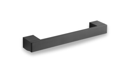 Láimhseáil seomra folctha dhíreach, 28 cm / dubh neamhlonrach