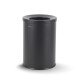 Bin dramhaíola 10 lítear, clúdach le hoscailt díscaoilte / cruach dubh neamhlonrach #1