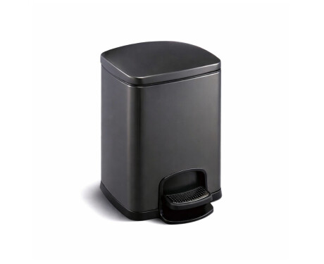 Bosca bruscair cosánach dronuilleogach den scoth, 5 L, dúnadh bog / dubh neamhlonrach