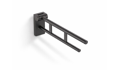Lámh-raille tacaíochta claonta den scoth do dhaoine faoi mhíchumas, Ø32 – 60 cm / cruach dhosmálta dubh neamhlonrach