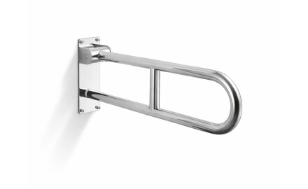 Taca-láimhe do dhaoine faoi mhíchumas, Ø32, cuartha, claonta, CAIGHDEÁNACH – 60 cm / cruach dhosmálta snasta
