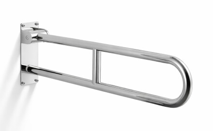 Taca-láimhe do dhaoine faoi mhíchumas, Ø32, cuartha, claonta, CAIGHDEÁNACH – 80 cm / cruach dhosmálta snasta
