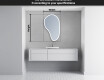 Irregular Mirror LED Lighted decorative design S222 #5