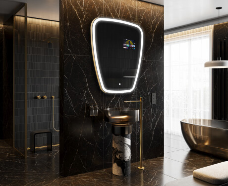 SMART Irregular Bathroom Mirror LED Z222 Google #8