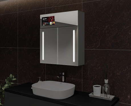 Smart LED Illuminated Mirror Cabinet - L02 Sarah 66,5 x 72cm #7