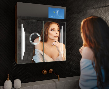Smart LED Illuminated Mirror Cabinet - L27 Sarah 66,5 x 72cm #10