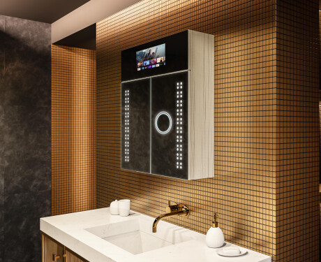 Smart LED Illuminated Mirror Cabinet - L55 Sarah 66,5 x 72cm