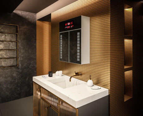 Smart LED Illuminated Mirror Cabinet - L55 Sarah 66,5 x 72cm #11