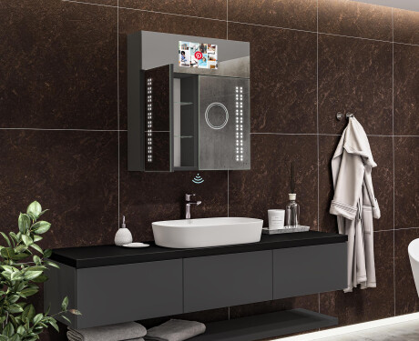 Smart LED Illuminated Mirror Cabinet - L55 Sarah 66,5 x 72cm #12