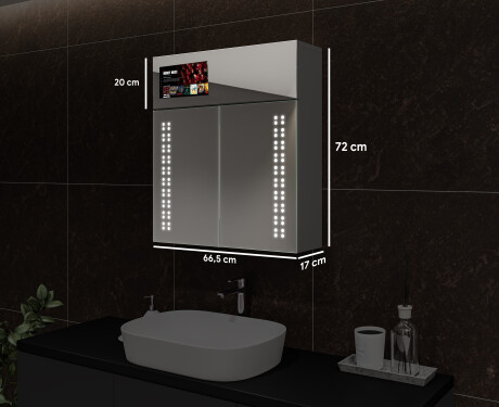 Smart LED Illuminated Mirror Cabinet - L55 Sarah 66,5 x 72cm #3