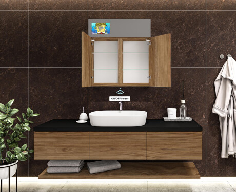 Smart LED Illuminated Mirror Cabinet - L55 Sarah 66,5 x 72cm #9