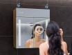 Bathroom cabinet with LED mirror L02 Emily 66.5 x 72 cm in Oslo Oak color #7