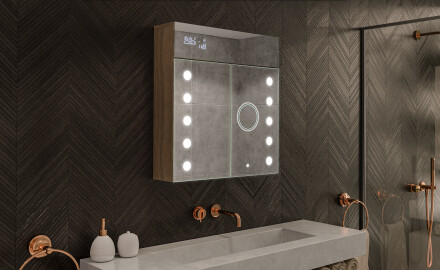 LED Illuminated Mirror Cabinet - L06 Emily 66,5 x 72cm