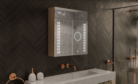 LED Illuminated Mirror Cabinet - L55 Emily 66,5 x 72cm
