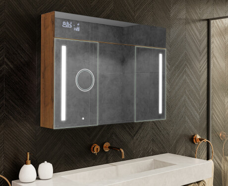 LED Illuminated Mirror Cabinet - L02 Emily 100 x 72cm #1