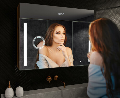 LED Illuminated Mirror Cabinet - L02 Emily 100 x 72cm #9